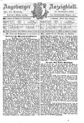 Augsburger Anzeigeblatt Sonntag 15. November 1863