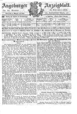 Augsburger Anzeigeblatt Montag 16. November 1863