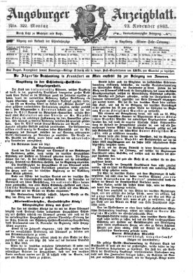 Augsburger Anzeigeblatt Montag 23. November 1863