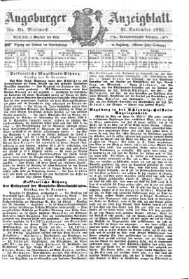 Augsburger Anzeigeblatt Mittwoch 25. November 1863