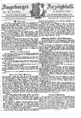 Augsburger Anzeigeblatt Dienstag 8. Dezember 1863