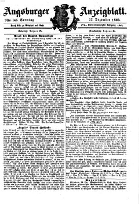 Augsburger Anzeigeblatt Sonntag 27. Dezember 1863