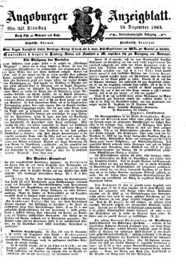 Augsburger Anzeigeblatt Dienstag 29. Dezember 1863