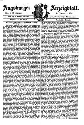 Augsburger Anzeigeblatt Mittwoch 6. Januar 1864