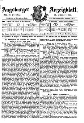 Augsburger Anzeigeblatt Dienstag 19. Januar 1864