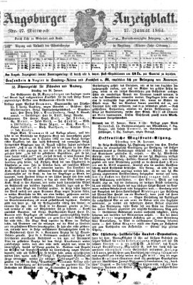 Augsburger Anzeigeblatt Mittwoch 27. Januar 1864