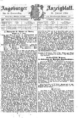 Augsburger Anzeigeblatt Donnerstag 28. Januar 1864