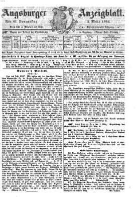 Augsburger Anzeigeblatt Donnerstag 3. März 1864