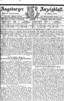 Augsburger Anzeigeblatt Donnerstag 17. März 1864