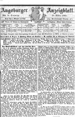 Augsburger Anzeigeblatt Sonntag 20. März 1864