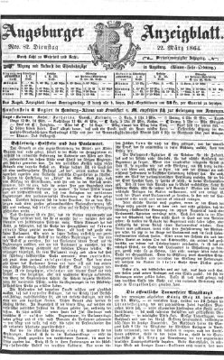 Augsburger Anzeigeblatt Dienstag 22. März 1864