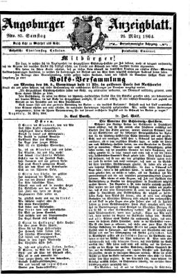 Augsburger Anzeigeblatt Samstag 26. März 1864