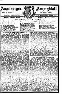 Augsburger Anzeigeblatt Montag 28. März 1864