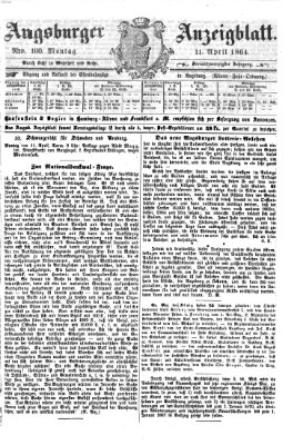 Augsburger Anzeigeblatt Montag 11. April 1864