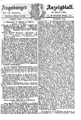 Augsburger Anzeigeblatt Sonntag 24. April 1864