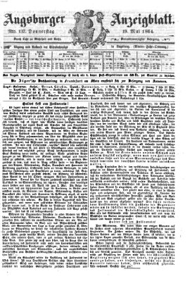 Augsburger Anzeigeblatt Donnerstag 19. Mai 1864