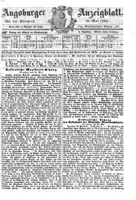 Augsburger Anzeigeblatt Mittwoch 25. Mai 1864