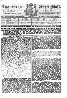 Augsburger Anzeigeblatt Mittwoch 8. Juni 1864