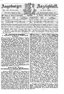 Augsburger Anzeigeblatt Donnerstag 9. Juni 1864