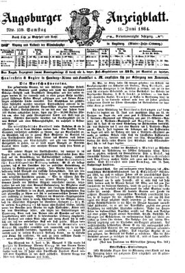 Augsburger Anzeigeblatt Samstag 11. Juni 1864