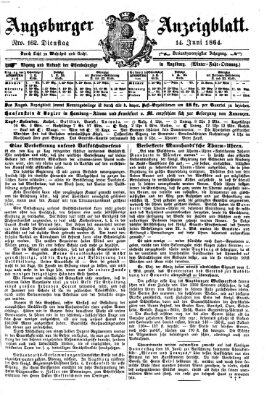 Augsburger Anzeigeblatt Dienstag 14. Juni 1864