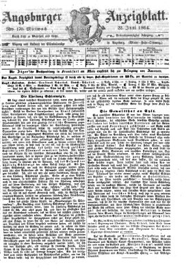 Augsburger Anzeigeblatt Mittwoch 22. Juni 1864