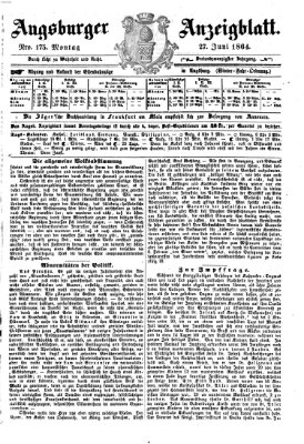 Augsburger Anzeigeblatt Montag 27. Juni 1864