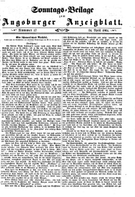 Augsburger Anzeigeblatt Sonntag 24. April 1864