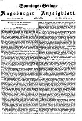 Augsburger Anzeigeblatt Sonntag 15. Mai 1864