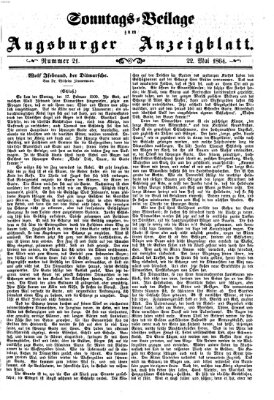 Augsburger Anzeigeblatt Sonntag 22. Mai 1864