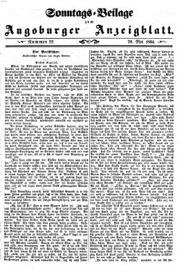 Augsburger Anzeigeblatt Sonntag 29. Mai 1864