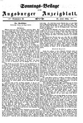 Augsburger Anzeigeblatt Sonntag 26. Juni 1864