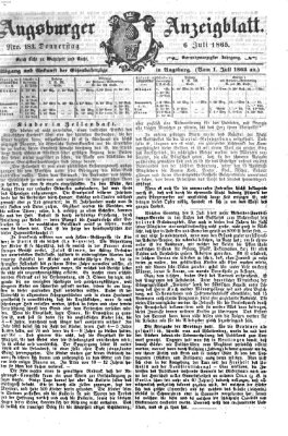 Augsburger Anzeigeblatt Donnerstag 6. Juli 1865