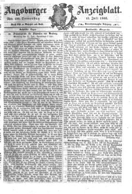 Augsburger Anzeigeblatt Donnerstag 13. Juli 1865