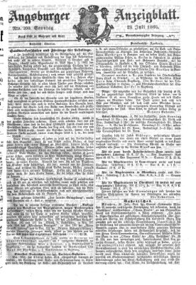 Augsburger Anzeigeblatt Sonntag 23. Juli 1865