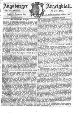 Augsburger Anzeigeblatt Montag 24. Juli 1865