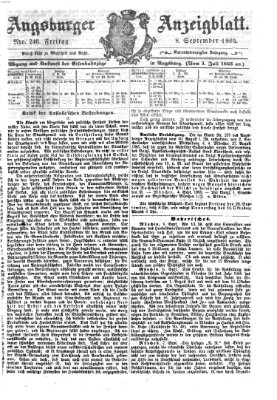 Augsburger Anzeigeblatt Freitag 8. September 1865