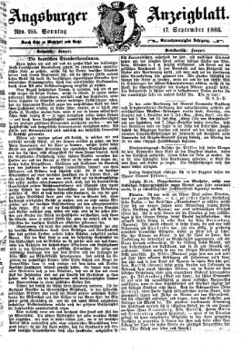 Augsburger Anzeigeblatt Sonntag 17. September 1865