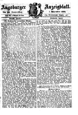 Augsburger Anzeigeblatt Donnerstag 7. Dezember 1865