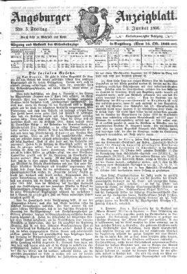 Augsburger Anzeigeblatt Freitag 5. Januar 1866