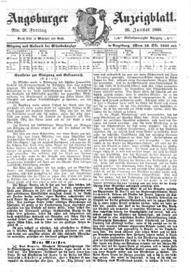 Augsburger Anzeigeblatt Freitag 26. Januar 1866