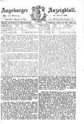 Augsburger Anzeigeblatt Montag 30. April 1866