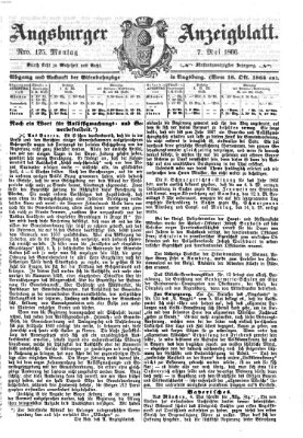 Augsburger Anzeigeblatt Montag 7. Mai 1866