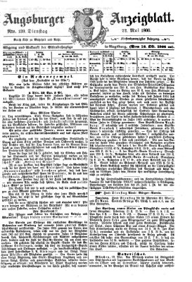 Augsburger Anzeigeblatt Dienstag 22. Mai 1866