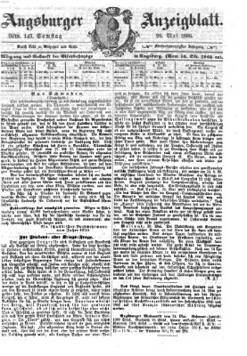 Augsburger Anzeigeblatt Samstag 26. Mai 1866