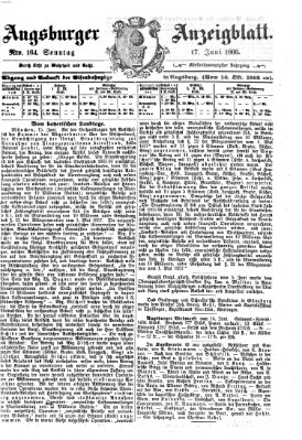 Augsburger Anzeigeblatt Sonntag 17. Juni 1866