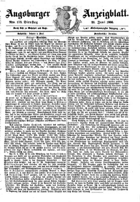 Augsburger Anzeigeblatt Dienstag 26. Juni 1866