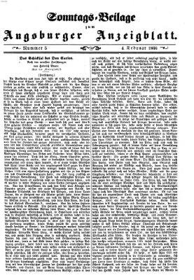 Augsburger Anzeigeblatt Sonntag 4. Februar 1866