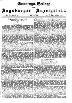 Augsburger Anzeigeblatt Sonntag 18. März 1866