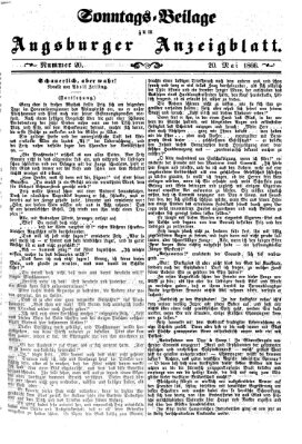 Augsburger Anzeigeblatt Sonntag 20. Mai 1866